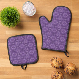 Abstraktes geometrisches Dreieck-Muster Ofenhandschuh & Topflappen-Set