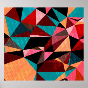 Abstraktes geometrisches Dreieck Poster