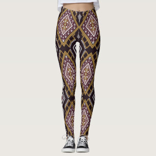 Abstraktes geometrisches ethnisches Tapetenmuster. Leggings