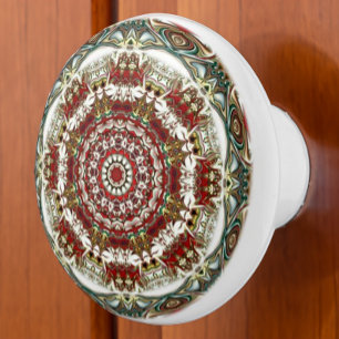 Abstraktes geometrisches Fraktal im orientalischen Keramikknauf