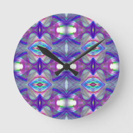 Abstraktes geometrisches Fraktal Runde Wanduhr