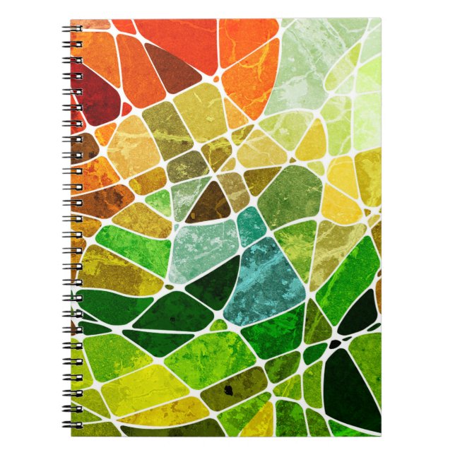 abstraktes geometrisches Grundiermuster, Grunge Notizblock (Vorderseite)