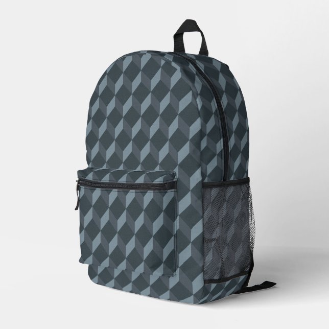 Abstraktes geometrisches Hintergrundmuster Bedruckter Rucksack (Rückseitige Ecke Rechts)