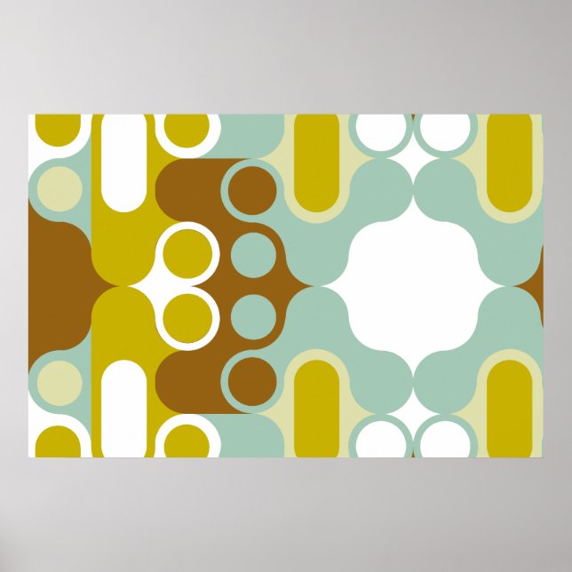 abstraktes geometrisches Indianermuster Poster (Vorne)