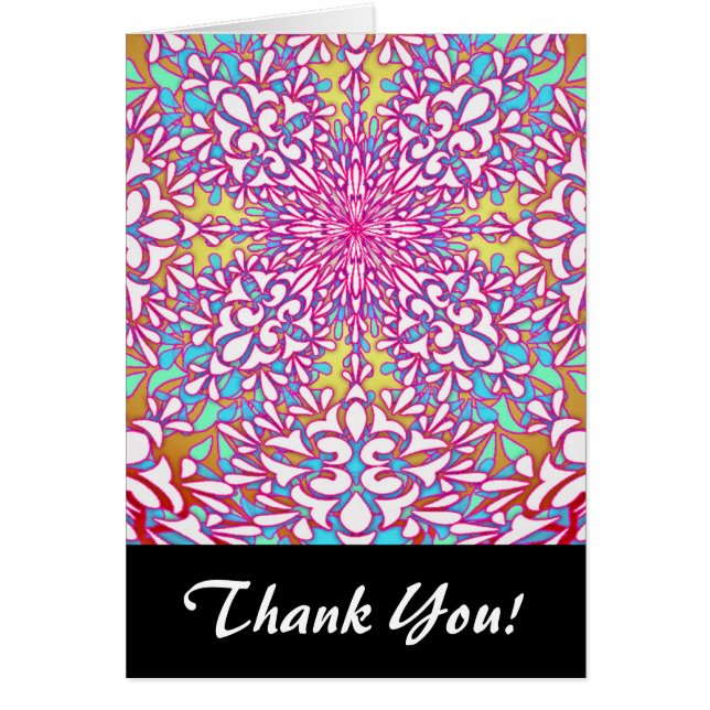 Abstraktes geometrisches Kaleidoskop-Design (Vorne)