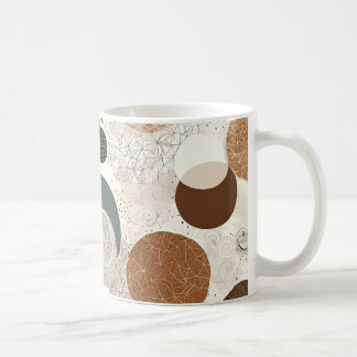 Abstraktes geometrisches Kreis-Muster neutral Boho Kaffeetasse