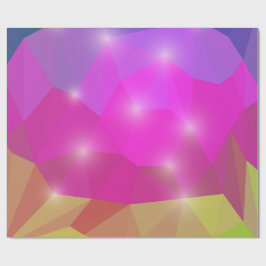 Abstraktes geometrisches Kristallmosaik in Rosa Geschenkpapier
