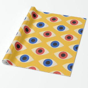 Abstraktes geometrisches modernes gewagtes Böser-B Geschenkpapier