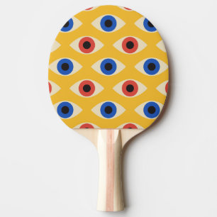 Abstraktes geometrisches modernes gewagtes Böser-B Tischtennis Schläger