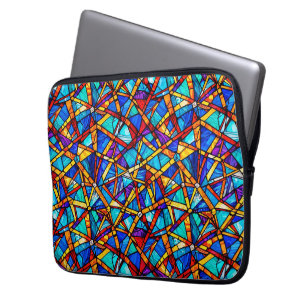 Abstraktes geometrisches Muster 22 - Laptop-Sieb Laptopschutzhülle