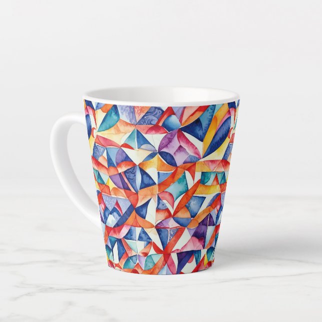 Abstraktes geometrisches Muster 23 - Latte Tasse (Linke Ecke)