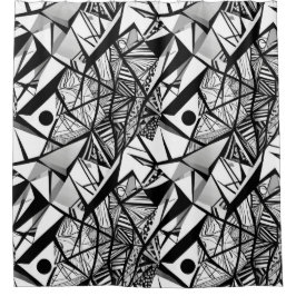 Abstraktes geometrisches Muster 24 - Duschvorhang