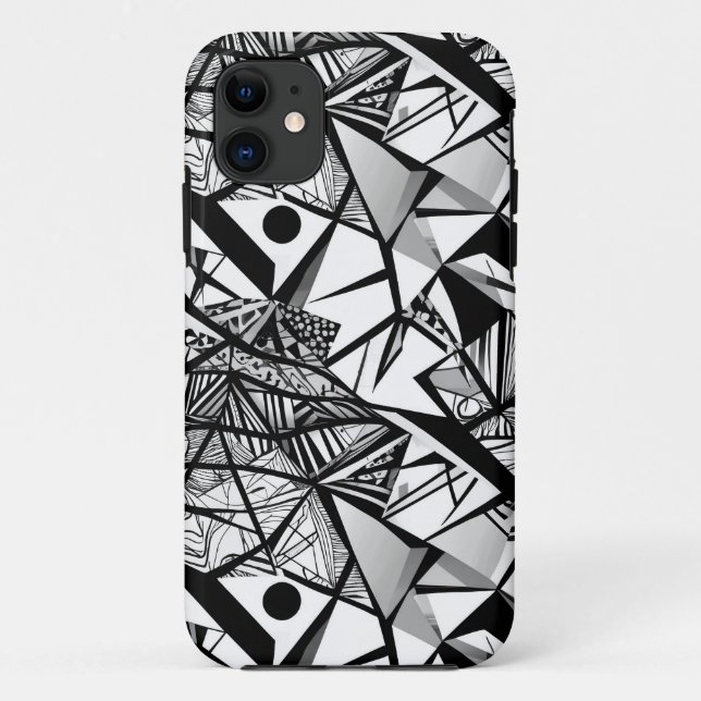 Abstraktes geometrisches Muster 24 - iPhone Case (Rückseite)