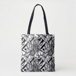 Abstraktes geometrisches Muster 24 - Totbeutel Tasche