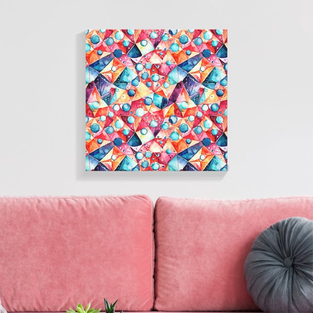 Abstraktes geometrisches Muster 29 - Canvas Print Leinwanddruck (Insitu (Wohnzimmer))