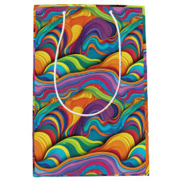 Abstraktes geometrisches Muster 34 - Geschenktasch Mittlere Geschenktüte