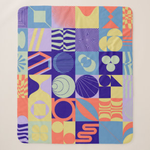Abstraktes geometrisches Muster aus einfachen Form Sherpadecke