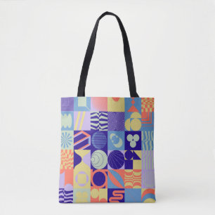 Abstraktes geometrisches Muster aus einfachen Form Tasche