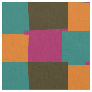Abstraktes geometrisches Muster der Retro-Farbe #3 Stoff