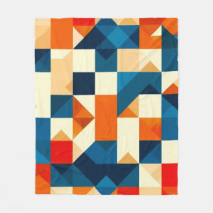 Abstraktes geometrisches Muster Fleecedecke