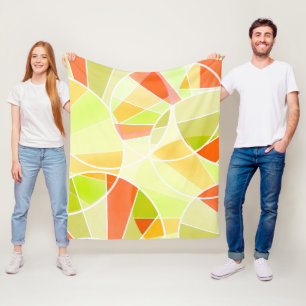 Abstraktes geometrisches Muster Fleecedecke