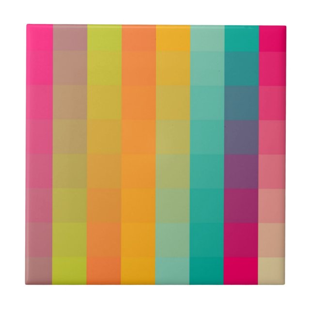 Abstraktes geometrisches Muster Fliese (Vorderseite)