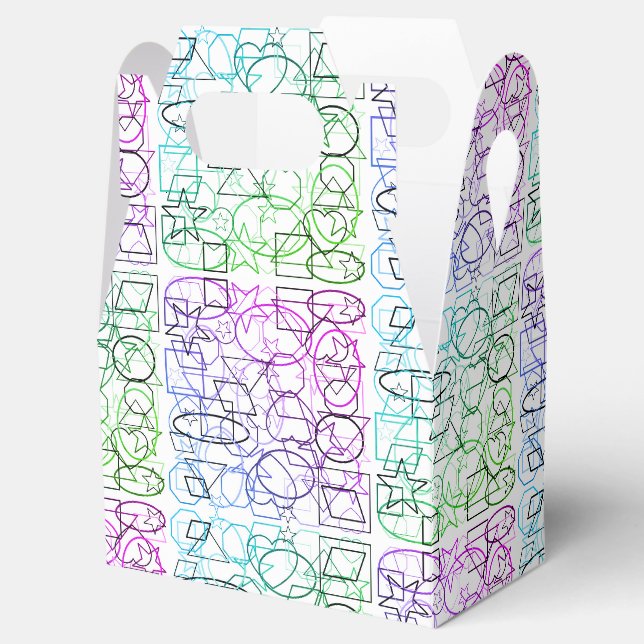 Abstraktes geometrisches Muster | gekocht und gefi Geschenkschachtel (Geöffnet)