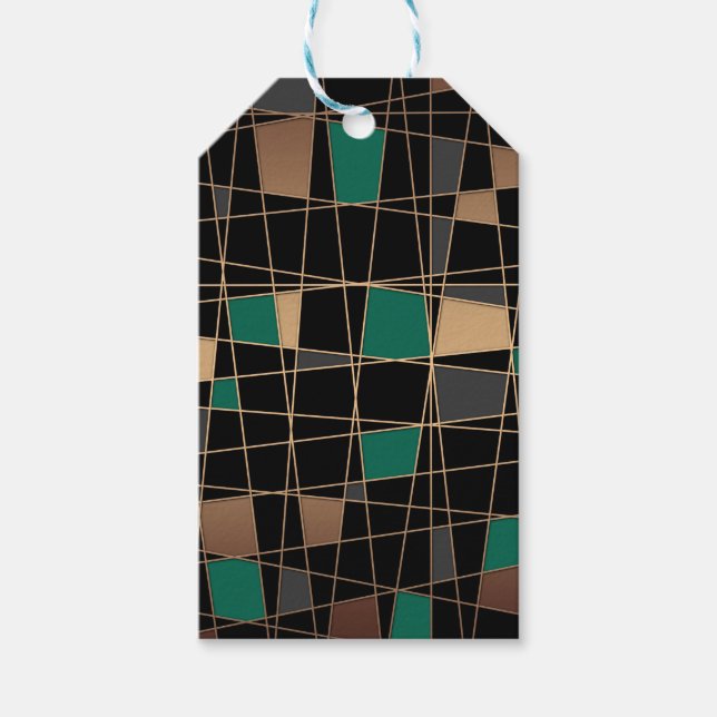 Abstraktes geometrisches Muster Geschenkanhänger (Vorderseite)