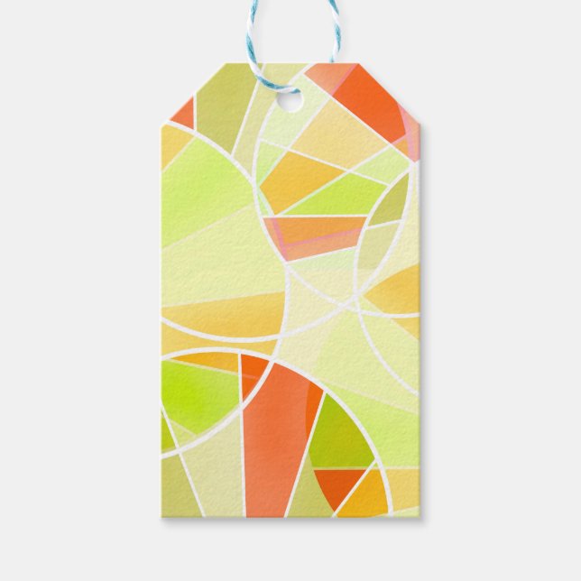 Abstraktes geometrisches Muster Geschenkanhänger (Vorderseite)