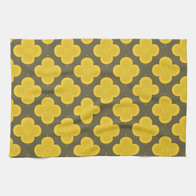 Abstraktes geometrisches Muster Geschirrtuch (Horizontal)