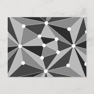 Abstraktes geometrisches Muster - grau, schwarz un Postkarte
