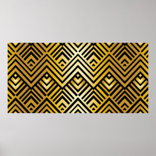 Abstraktes geometrisches Muster im Art-Deko-Stil, Poster