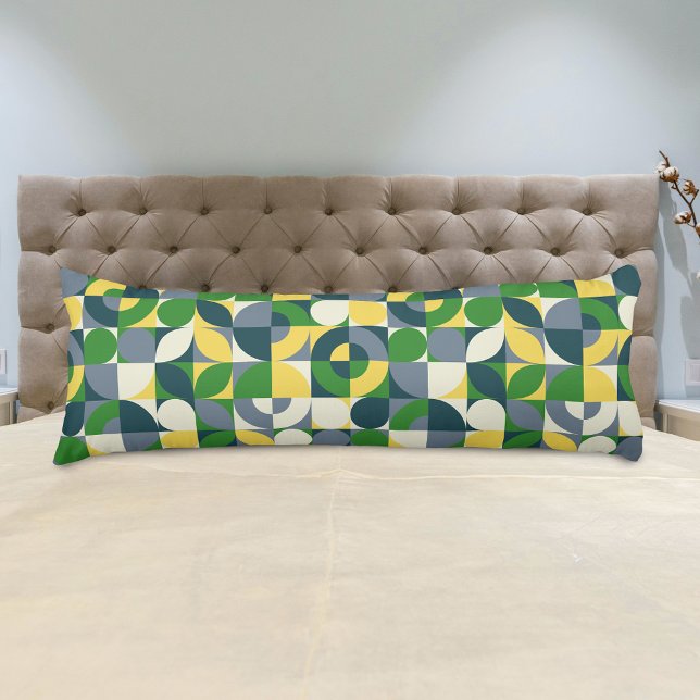 Abstraktes geometrisches Muster im Bauhaus Seitenschläferkissen (Von Creator hochgeladen)