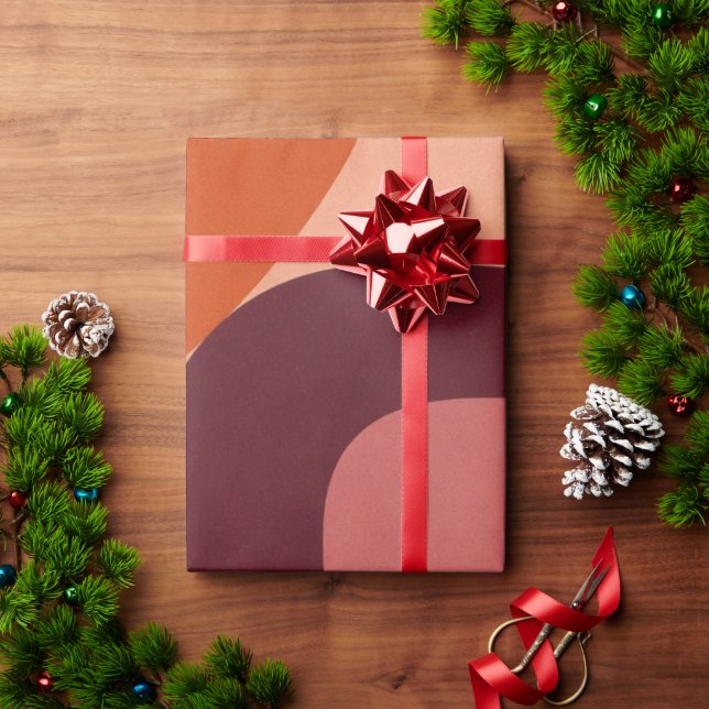Abstraktes geometrisches Muster im Stil der Mitte  Geschenkpapier (Feiertagsgeschenk)