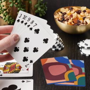 Abstraktes geometrisches Muster im Stil der Mitte Spielkarten