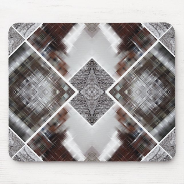 Abstraktes geometrisches Muster im Winter Mousepad (Vorne)