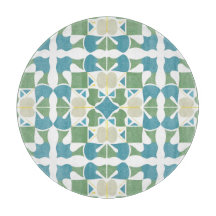 Abstraktes geometrisches Muster in grün und blau