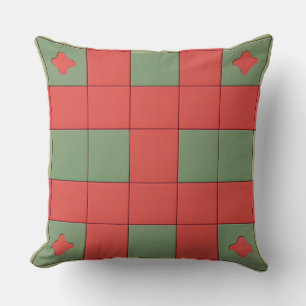 Abstraktes geometrisches Muster in kräftigen Farbe Kissen