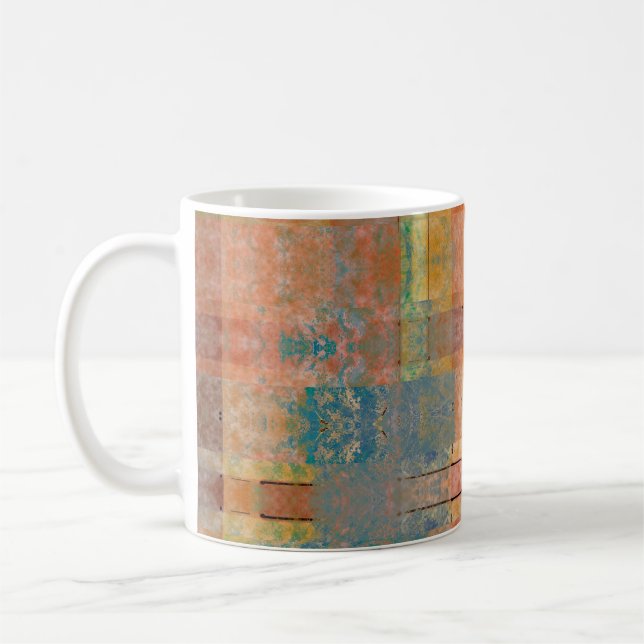 abstraktes geometrisches Muster  Kaffeetasse (Links)