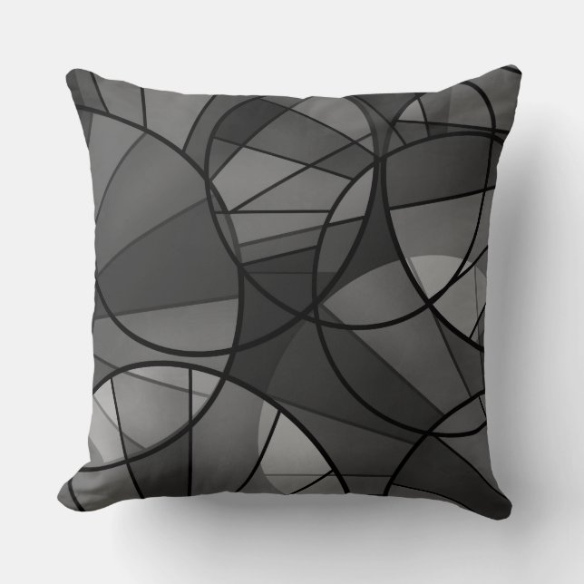 Abstraktes geometrisches Muster Kissen (Vorderseite)