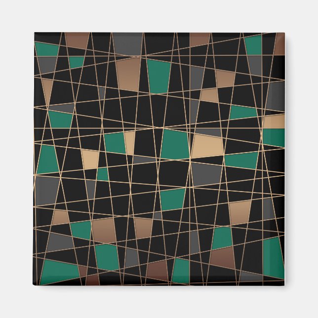 Abstraktes geometrisches Muster Magnet (Vorne)