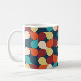 Abstraktes geometrisches Muster mit Blättern, Trop Kaffeetasse