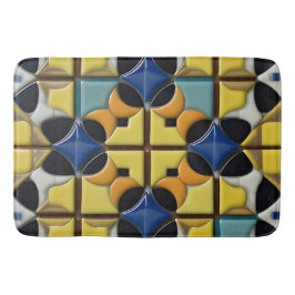 Abstraktes geometrisches Muster mit dynamischen Fa Badematte