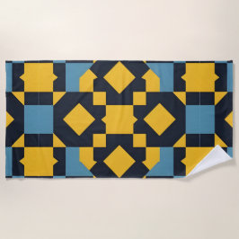 Abstraktes geometrisches Muster mit dynamischen Fa Strandtuch