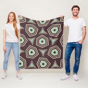 Abstraktes geometrisches Muster mit geschichteten Fleecedecke