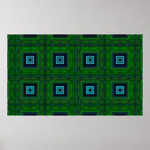 Abstraktes geometrisches Muster mit Kaleidoskopabs Poster