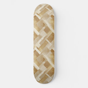 Abstraktes geometrisches Muster mit Metallic Skateboard