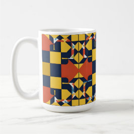 Abstraktes geometrisches Muster mit Pfeilen Kaffeetasse