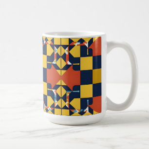 Abstraktes geometrisches Muster mit Pfeilen Kaffeetasse