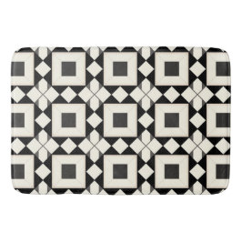 Abstraktes geometrisches Muster mit Retrofarben Badematte